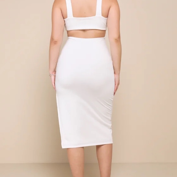 Lulu's White Bodycon Cutout Dress - Picture 8 of 10